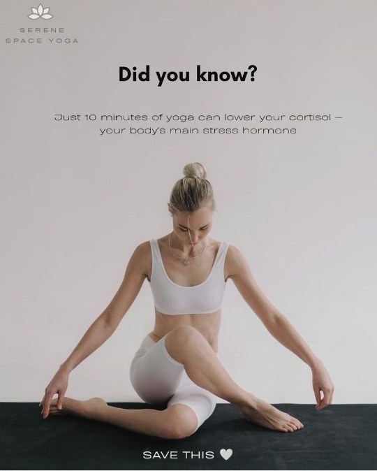 Serene Space Yoga education post