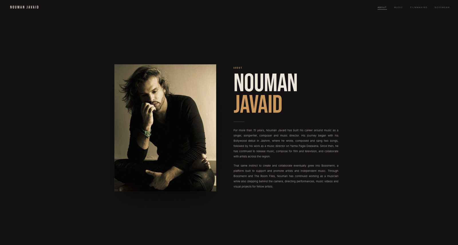 Nouman Javaid website, about