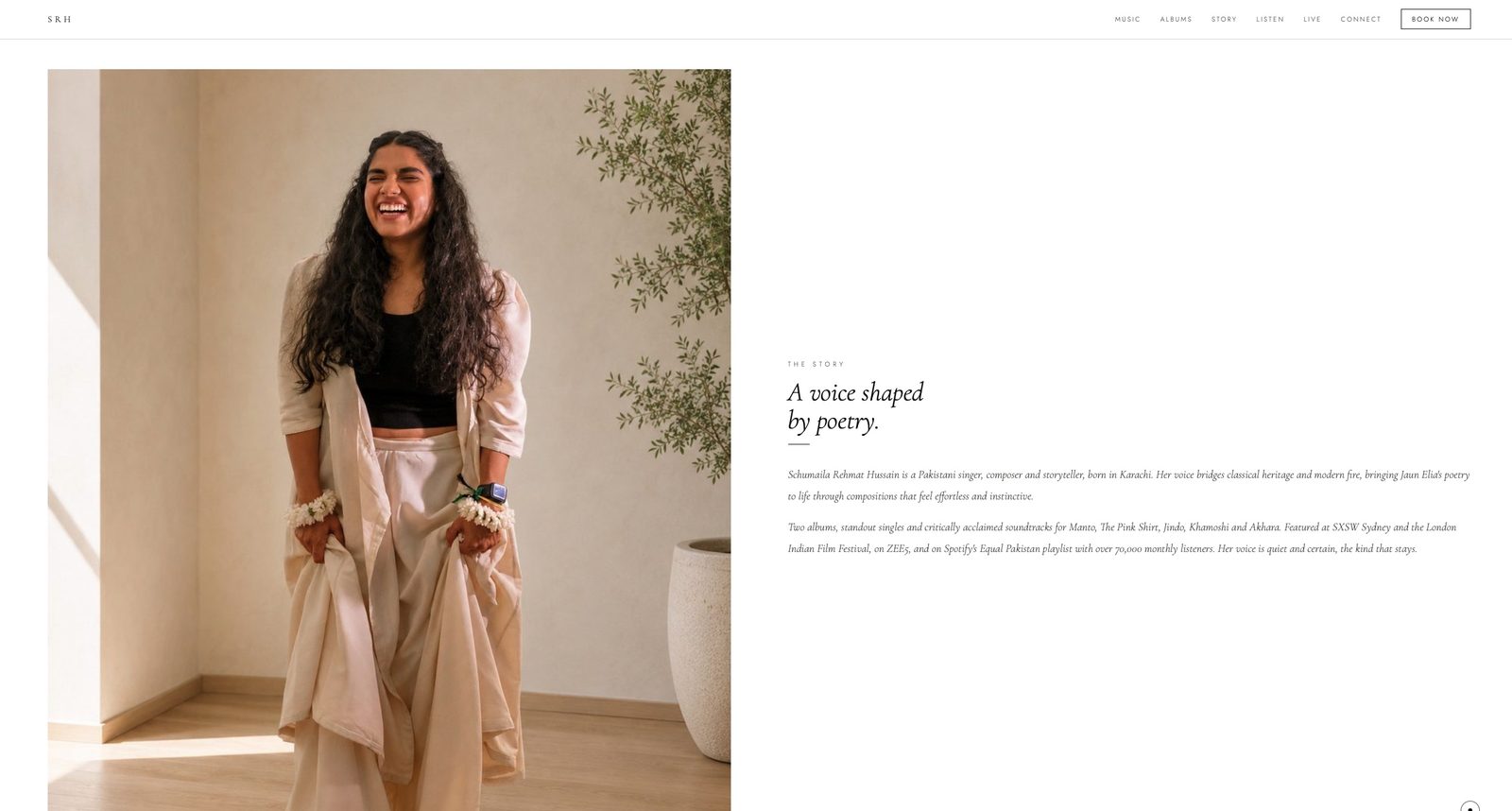 Schumaila Rehmat Hussain website, her story