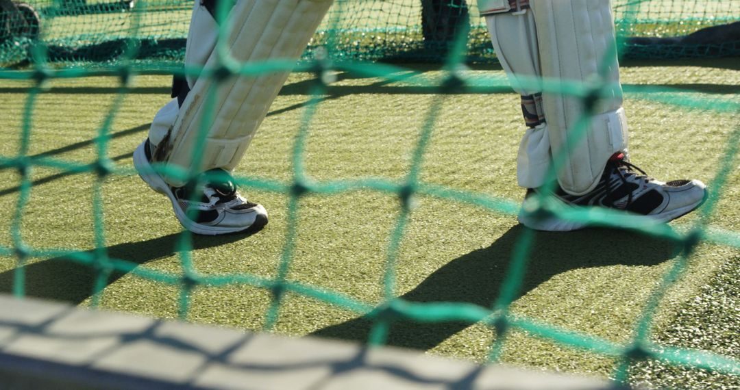 Batting practice in the nets